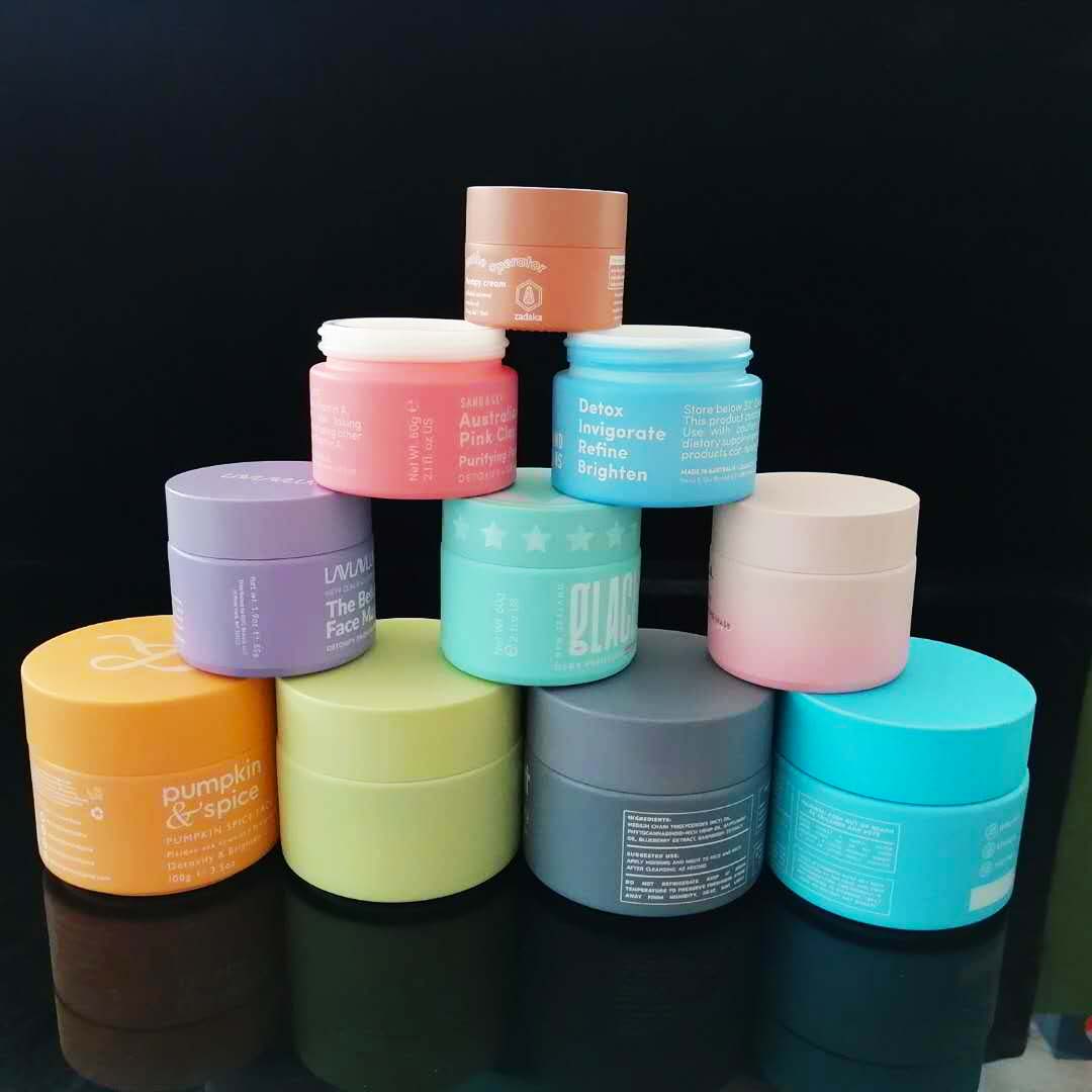 whole sale 20g porcelain white glass cosmetics packaging cream jar with plastic lid