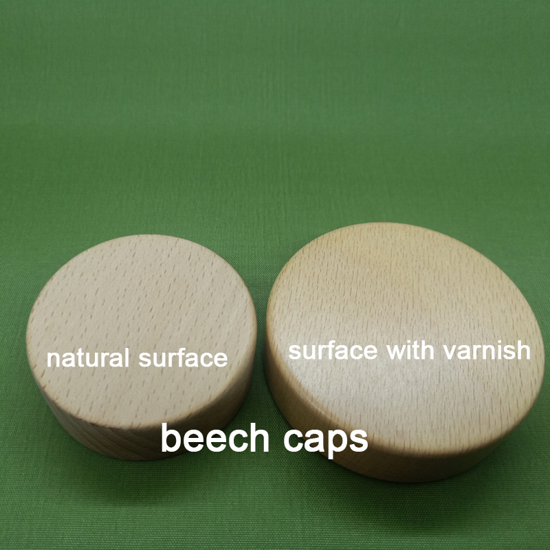 whole sale small clear and frosted 2 oz cosmetic cream glass jars for cream with wood lid and screw cap
