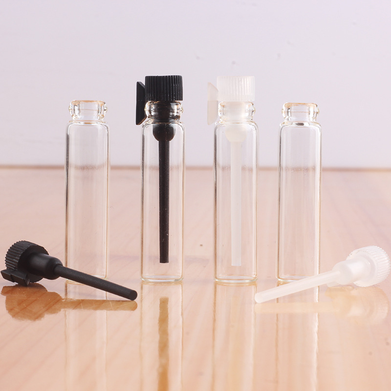 wholesale 1 ml perfume glass vial tester for perfume/essential oil