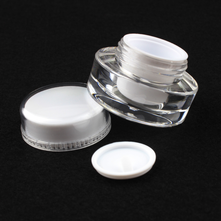 wholesale 10 ml pearl white CROWN shape plastic cream jar, white 10g small Cosmetic Jar,10 g empty cosmetic container