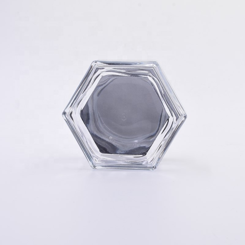 wholesale 100 ml 3oz clear hexagon frasco cosmetic pressure pilfer-proof weed jars custom child proof glass jar with CR lid