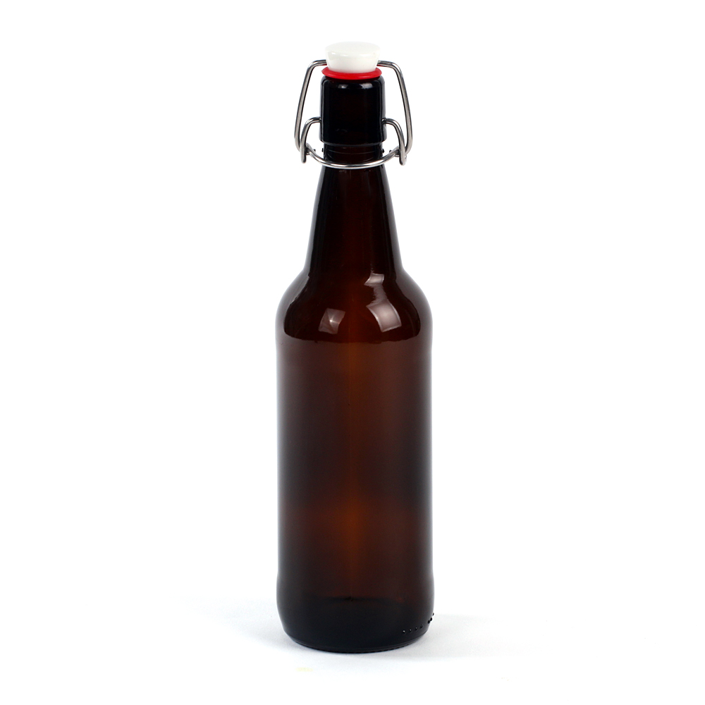 wholesale 1000ml glass amber beer bottle swing top bottle glass