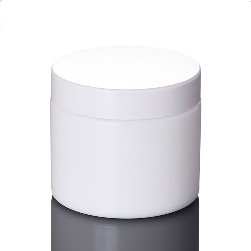 wholesale 100g white jade glass cream jar with screw cap, skincare glass packaging