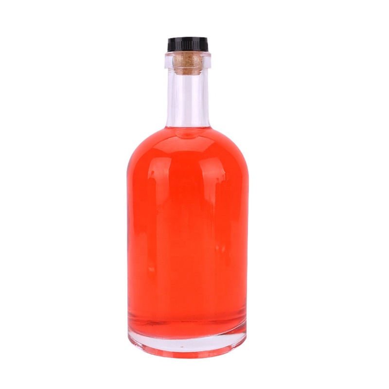 wholesale 100ml 200ml 250ml 350ml 500ml 750ml gin package 1000ml empty glass vodka bottle with wood top private labels for sale