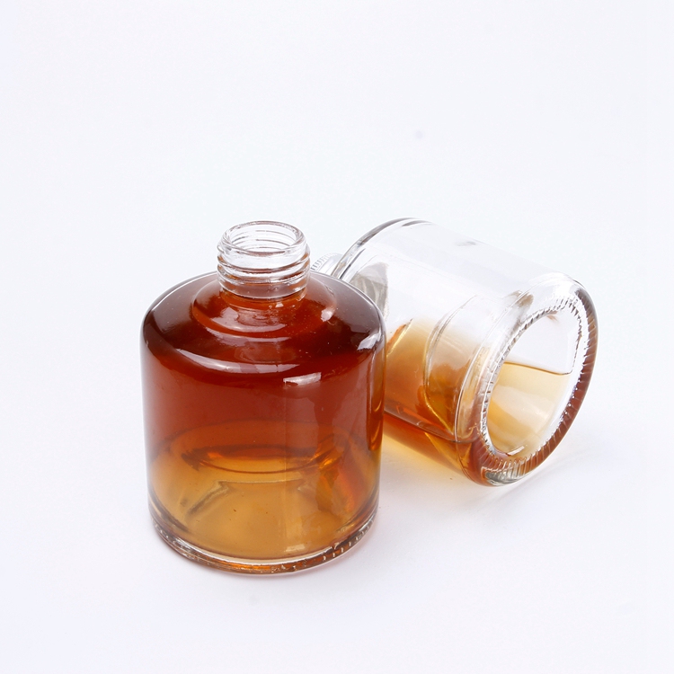 wholesale 100ml 200ml 375ml mini wine glass bottles with Lids folded shape popular design Gin Vodka Drinking Bottles