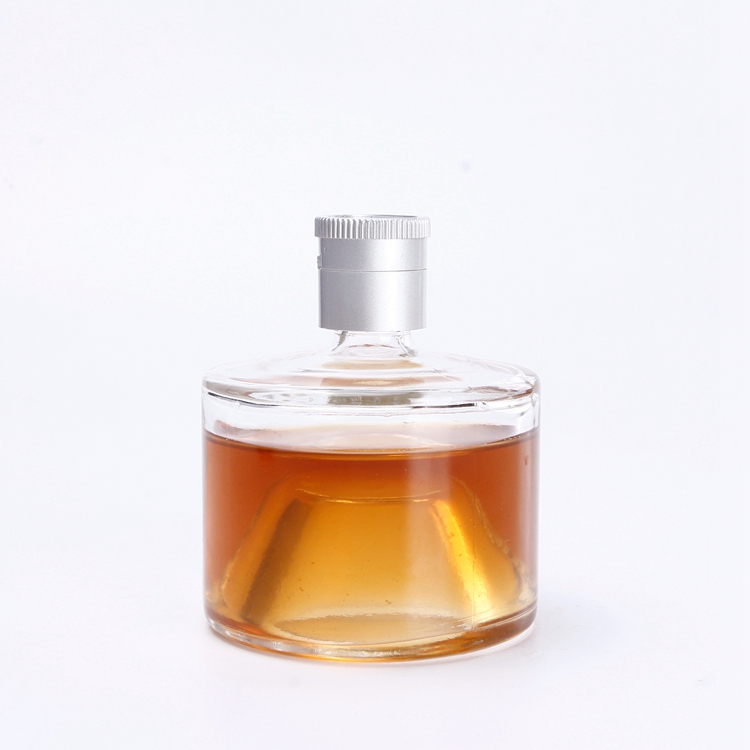 wholesale 100ml 200ml 375ml mini wine glass bottles with Lids folded shape popular design Gin Vodka Drinking Bottles