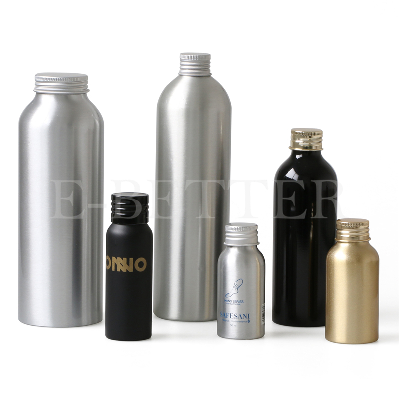 wholesale 100ml 300ml 500ml black cosmetic aluminum perfume spray pump bottle