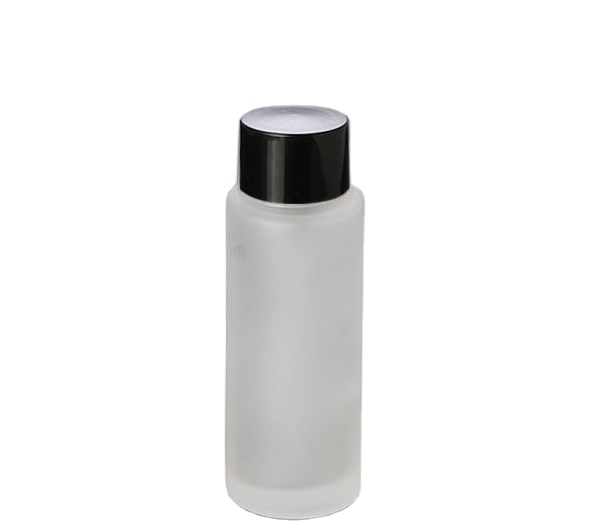 wholesale 100ml frosted glass bottle with black lid , 100 ml glass lotion bottle ,100 g Cosmetic Packaging glass bottle