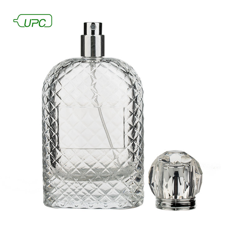 wholesale 100ml pump spray screen printing luxury empty perfume bottles