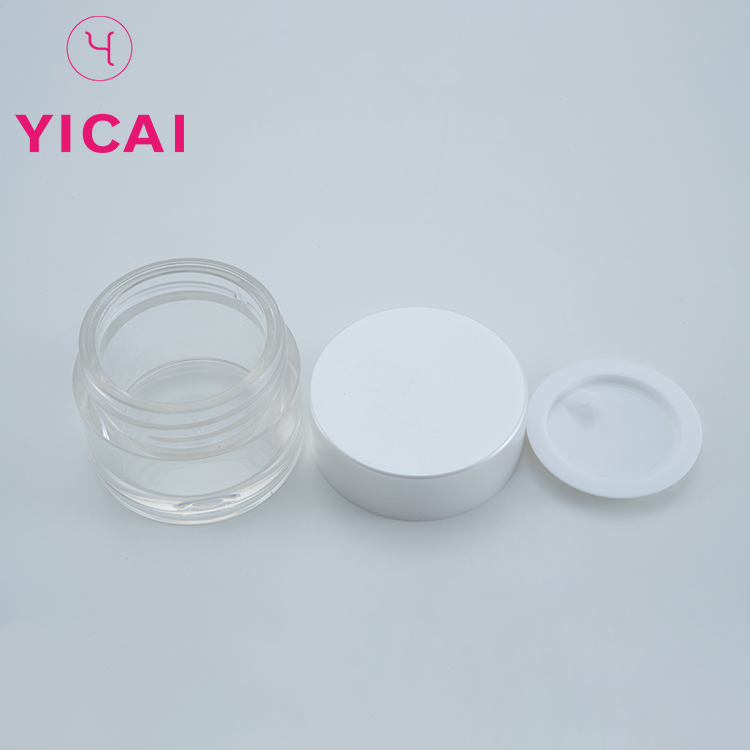 wholesale 10g 15g 20g 30g 50g small luxury round empty containers packaging clear acrylic cosmetic jars and lids
