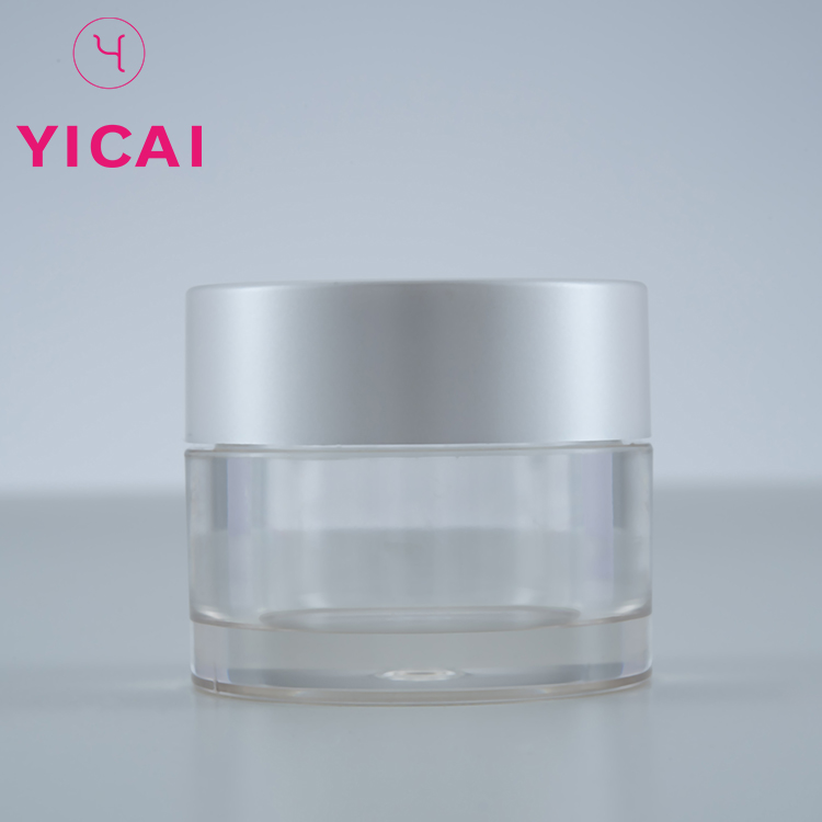wholesale 10g 15g 20g 30g 50g small luxury round empty containers packaging clear acrylic cosmetic jars and lids