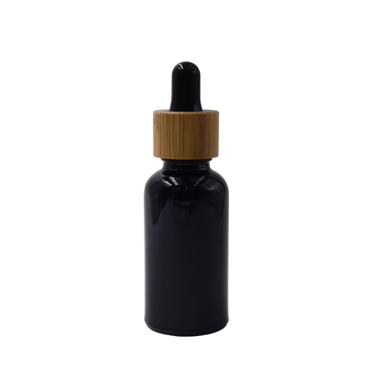 wholesale 10ml 15ml 20ml 30ml 50ml 100ml matte frosted white essential oil glass bottle with bamboo dropper cap