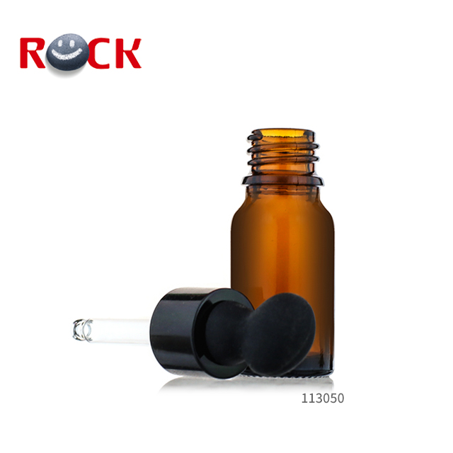 wholesale 10ml amber glass essential bottle with dropper