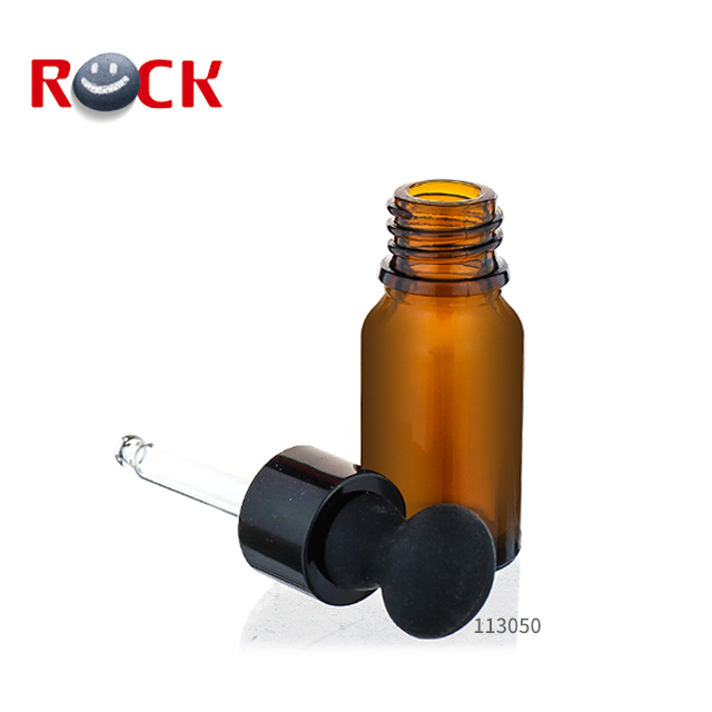 wholesale 10ml amber glass essential bottle with dropper