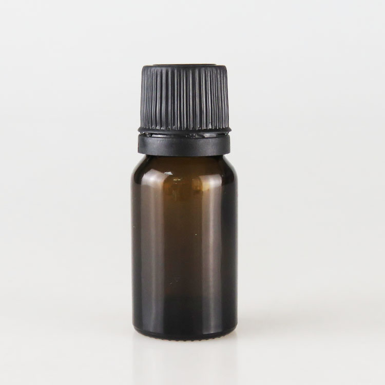 wholesale 10ml essential oil bottle 10ml amber cosmetic glass dropper bottle with temper cap