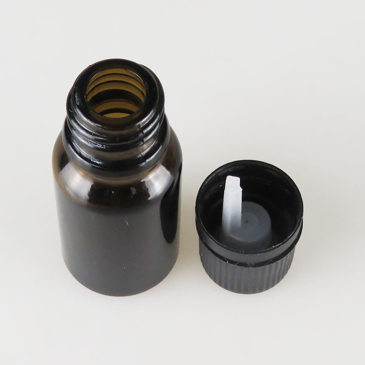 wholesale 10ml essential oil bottle 10ml amber cosmetic glass dropper bottle with temper cap