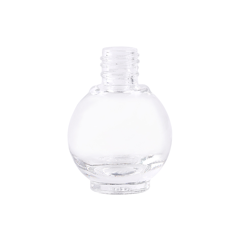 wholesale 10ml luxury round glass nail polish bottle with brush cap