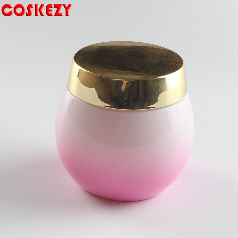 wholesale 120g empty glass jar glass mask body jar with silver or golden lid