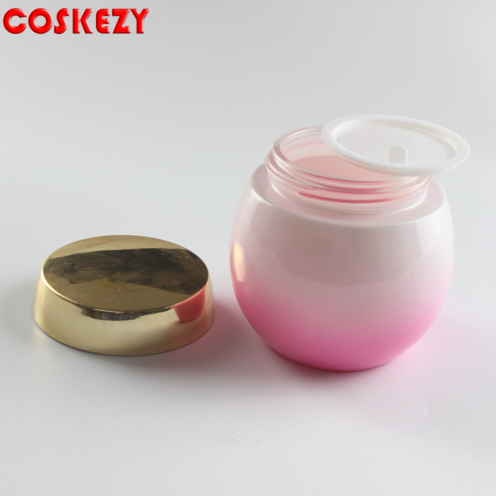 wholesale 120g empty glass jar glass mask body jar with silver or golden lid