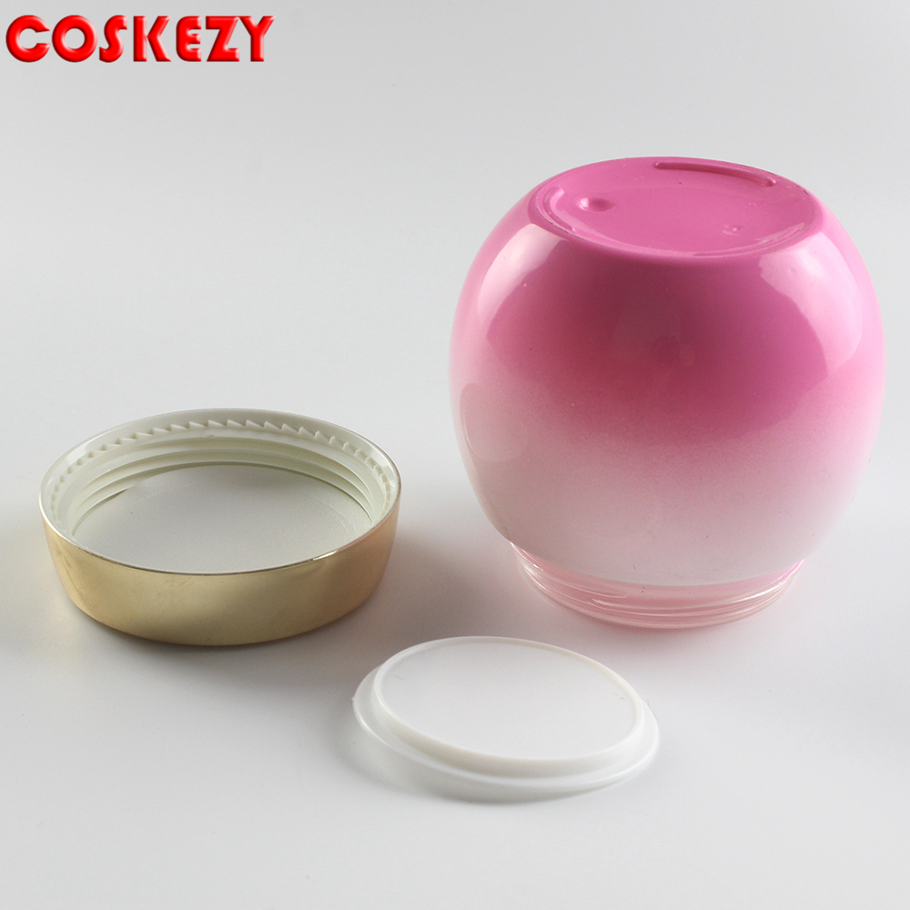 wholesale 120g empty glass jar glass mask body jar with silver or golden lid