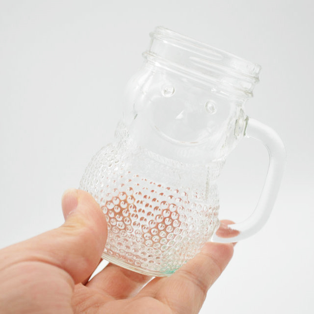 wholesale 120ml 4oz drinking shot mini mason glass jar with silver lids and handles