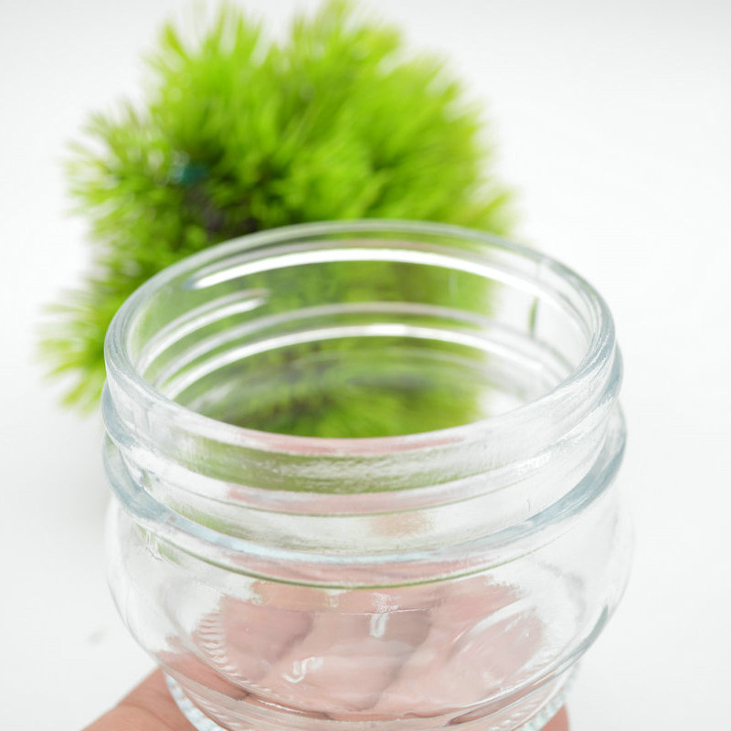 wholesale 120ml airtight food container clear glass mason jar clear glass storage jar with screw lids