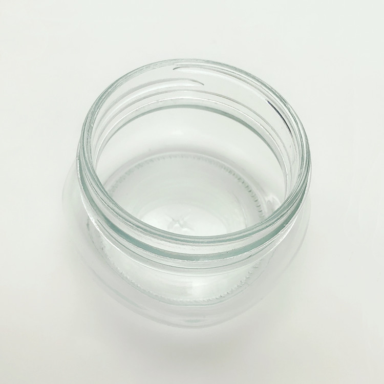 wholesale 120ml small round glass storage jar for caviar with screw lid