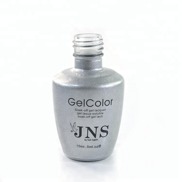 wholesale 13ml 14ml empty shaped matte black glass gel polish bottle