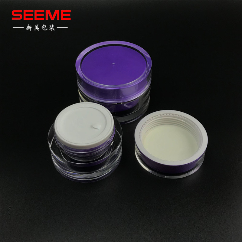 wholesale 15g 30g 50g cosmetic cream jar acrylic round cream bottle cylinder shape cosmetic jar