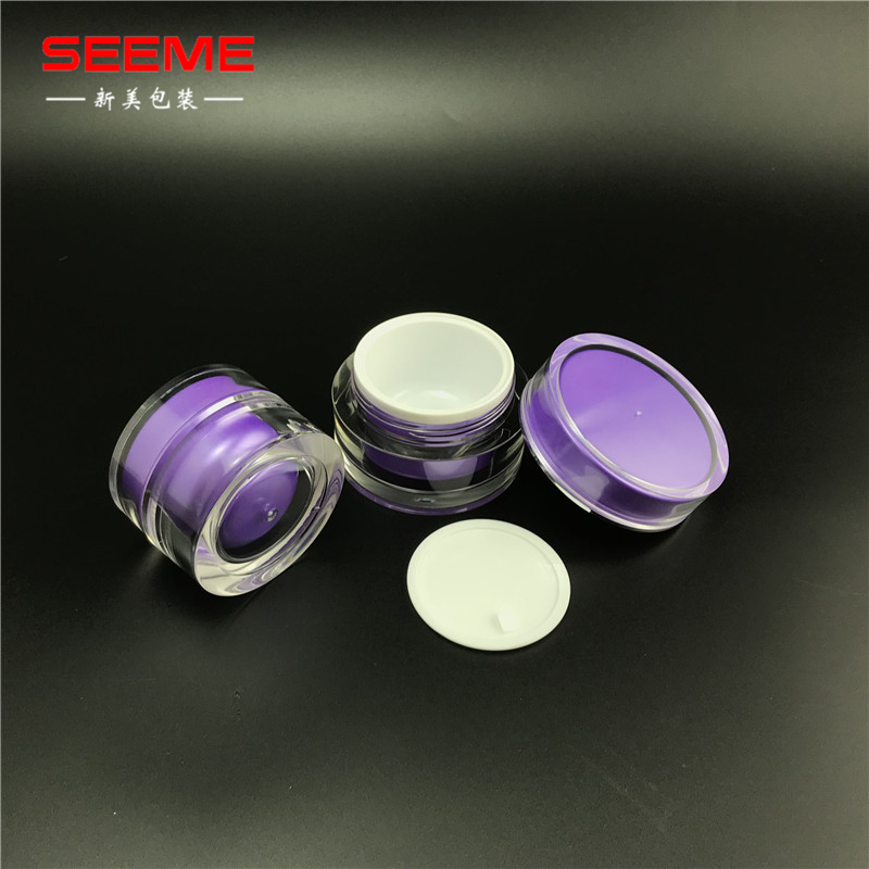 wholesale 15g 30g 50g cosmetic cream jar acrylic round cream bottle cylinder shape cosmetic jar