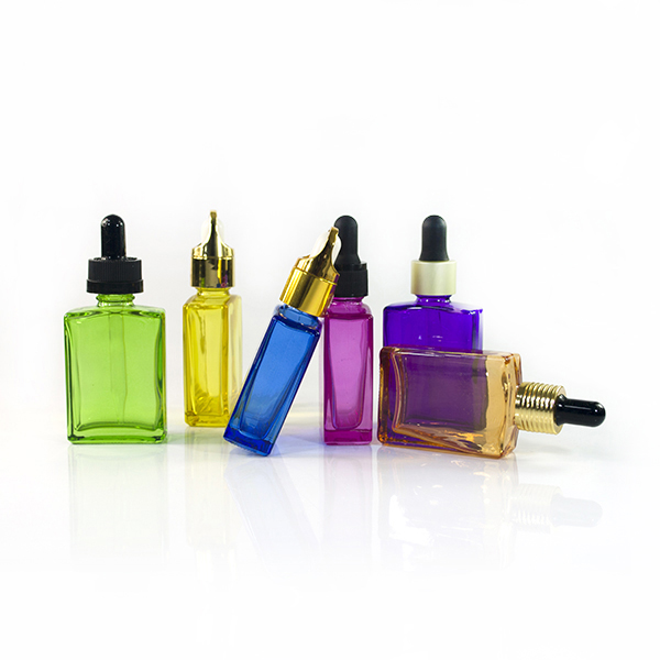 wholesale 15ml 30ml matte black rectangle square glass dropper bottles for e liquid essential oil