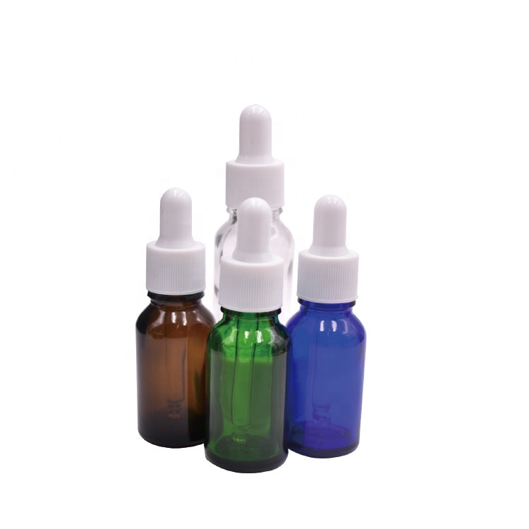 wholesale 15ml empty clear amber green blue free sample skin care beard oil dropper glass bottle for cbd oil