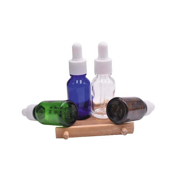 wholesale 15ml empty clear amber green blue free sample skin care beard oil dropper glass bottle for cbd oil