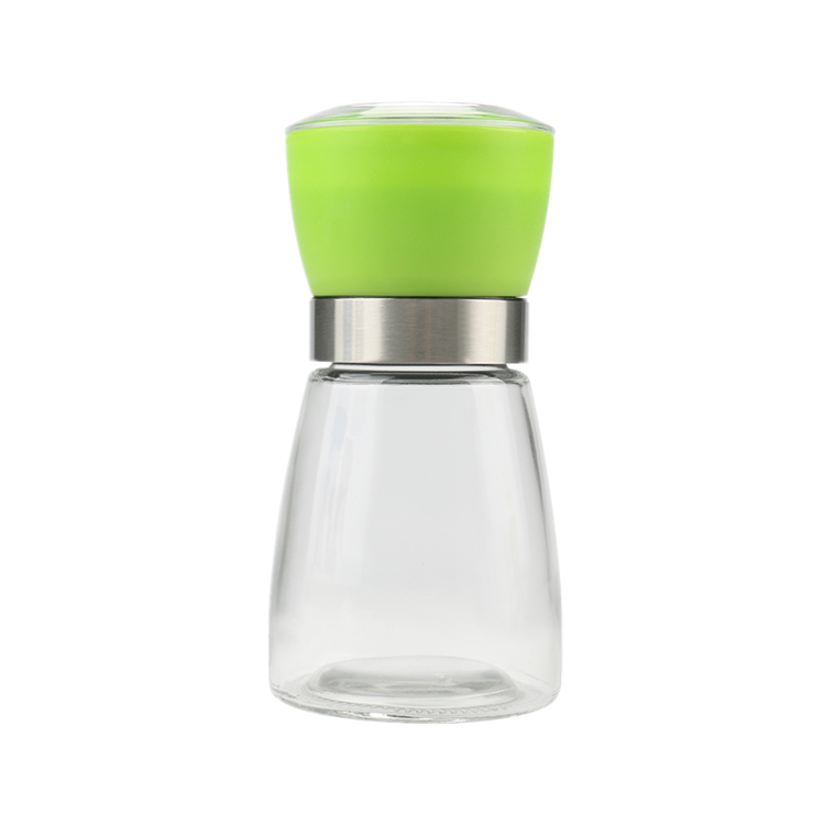 wholesale 180ml manual glass grinder for coffee beans and pepper