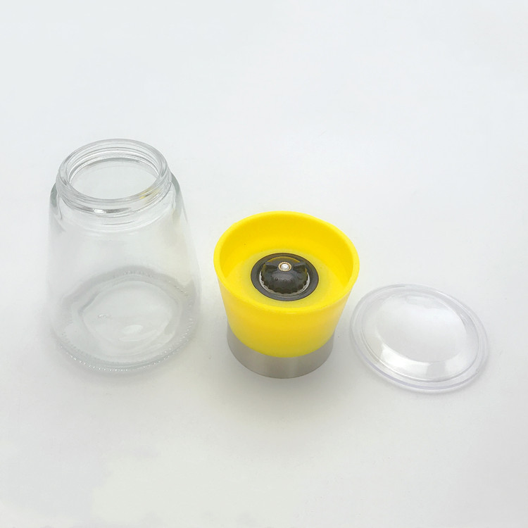 wholesale 180ml manual glass grinder for coffee beans and pepper