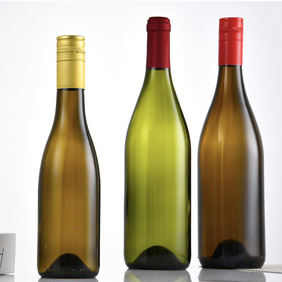 wholesale 187ml 750ml 1500ml burgundy red wine bottle dark green empty luxury whisky vodka champagne wine glass bottles