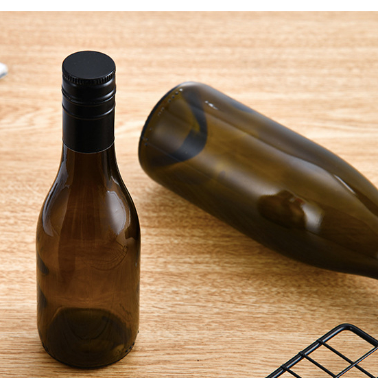 wholesale 187ml 750ml 1500ml burgundy red wine bottle dark green empty luxury whisky vodka champagne wine glass bottles