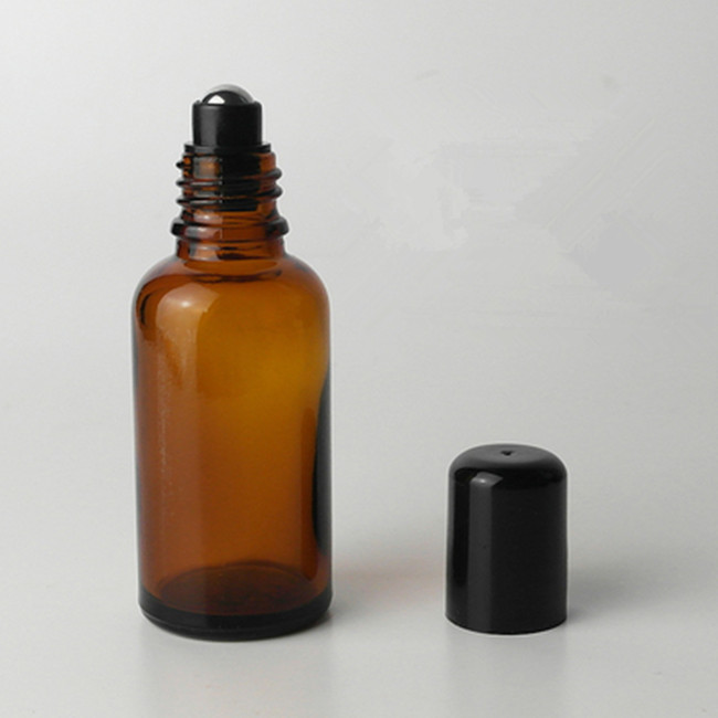 wholesale 18mm black steel ball for essential oil,black Stainless Steel Roller Ball with black cap for essential oil