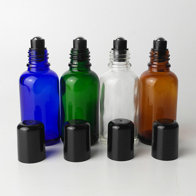 wholesale 18mm black steel ball for essential oil,black Stainless Steel Roller Ball with black cap for essential oil