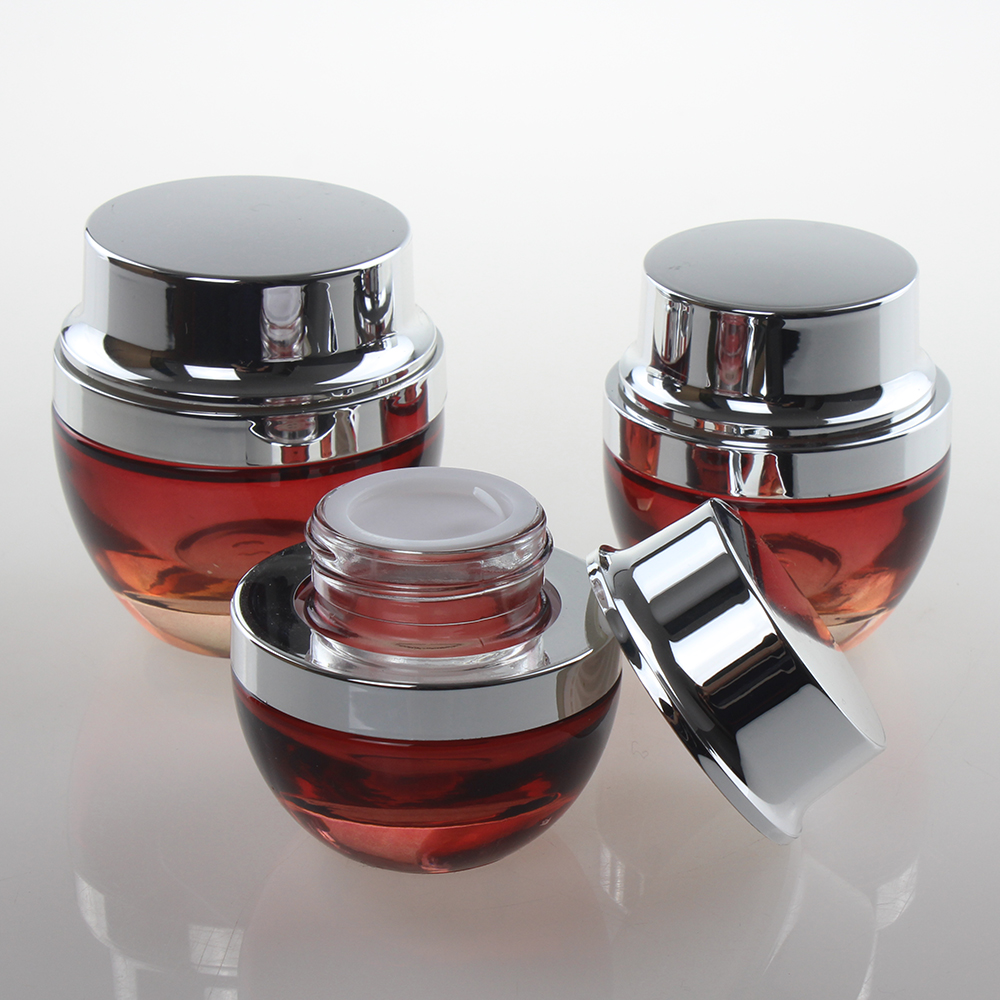 wholesale 1ounce glass bottle packaging for facial cream, 30ml empty red coated mason jar wholesale suppliers