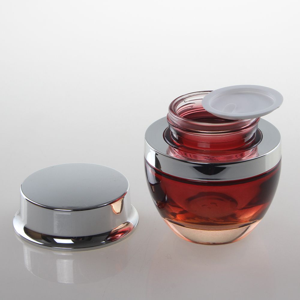 wholesale 1ounce glass bottle packaging for facial cream, 30ml empty red coated mason jar wholesale suppliers