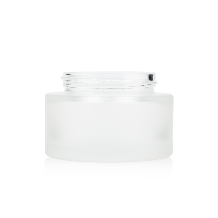 wholesale 1oz 2oz 3oz 4oz frosted jar cosmetic cream jar eco friendly bottle bamboo lid