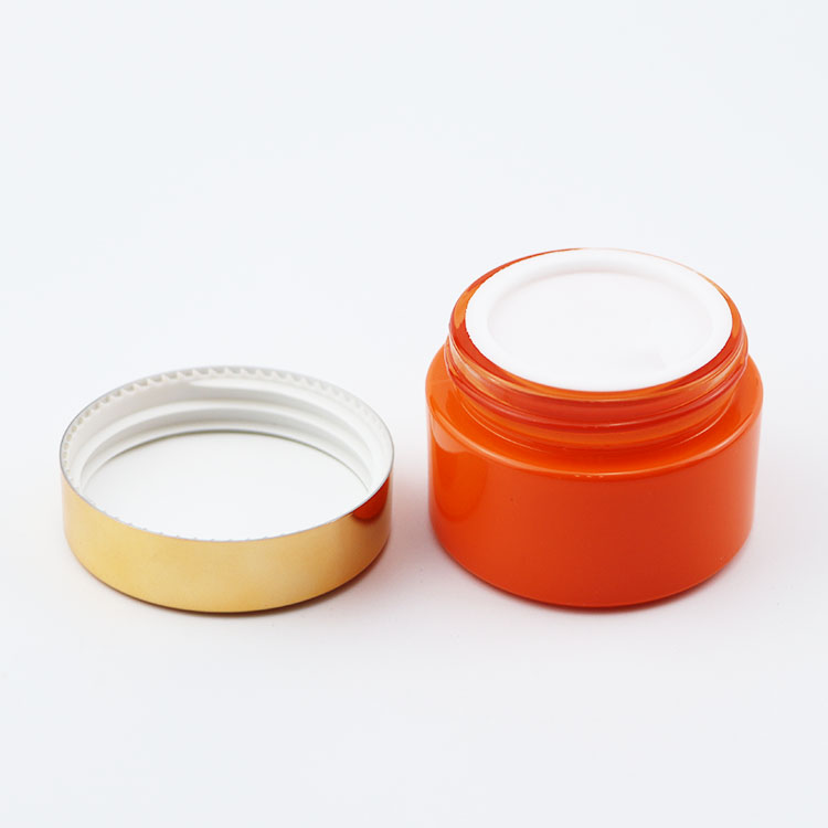 wholesale 1oz 2oz 3oz cosmetic glass jar skincare face cream lotion jar with metal cap