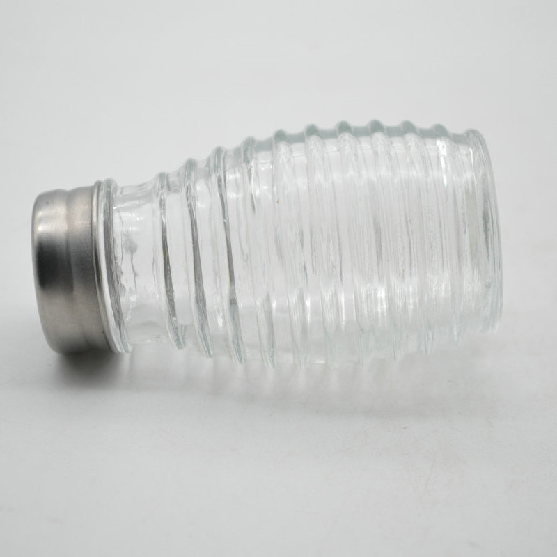 wholesale 2.5oz small spice shaker 75ml square salt glass jar with stainless lid