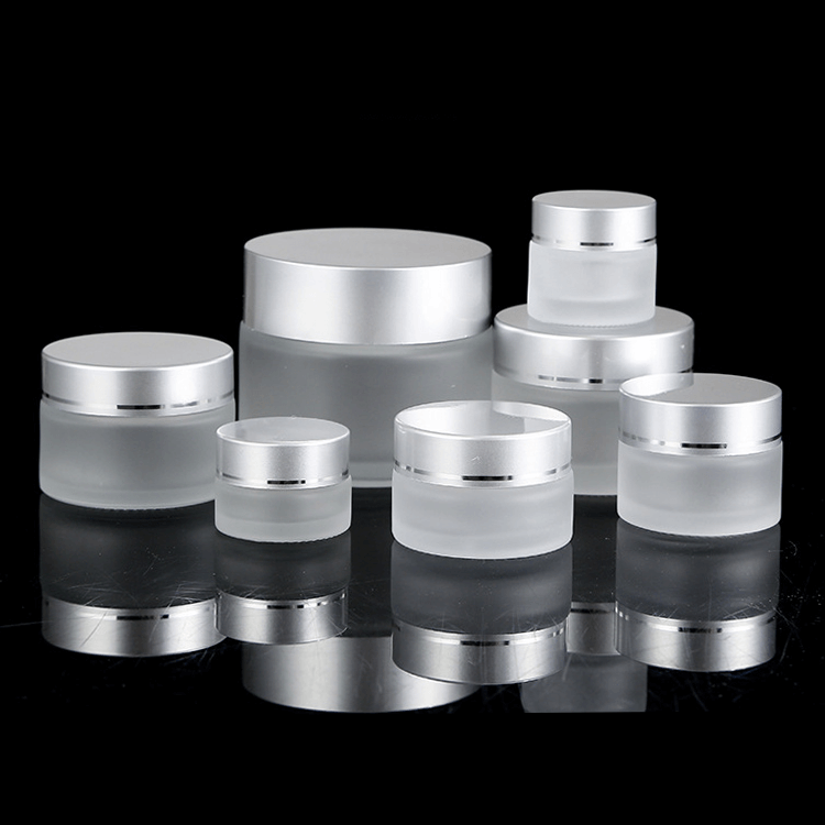 wholesale 2 oz 4 oz 8 oz glass cosmetic jar 5g 10g 30g 50g