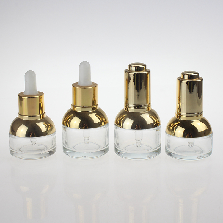 wholesale 20 ml glass press bottle with silver dropper cap empty , empty 20ml e liquid glass press dropper bottles