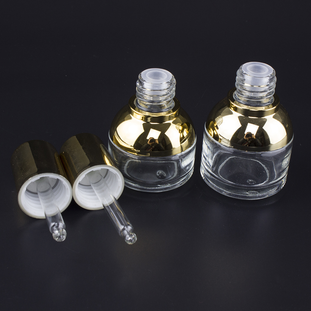 wholesale 20 ml glass press bottle with silver dropper cap empty, empty 20ml e liquid glass press dropper bottles