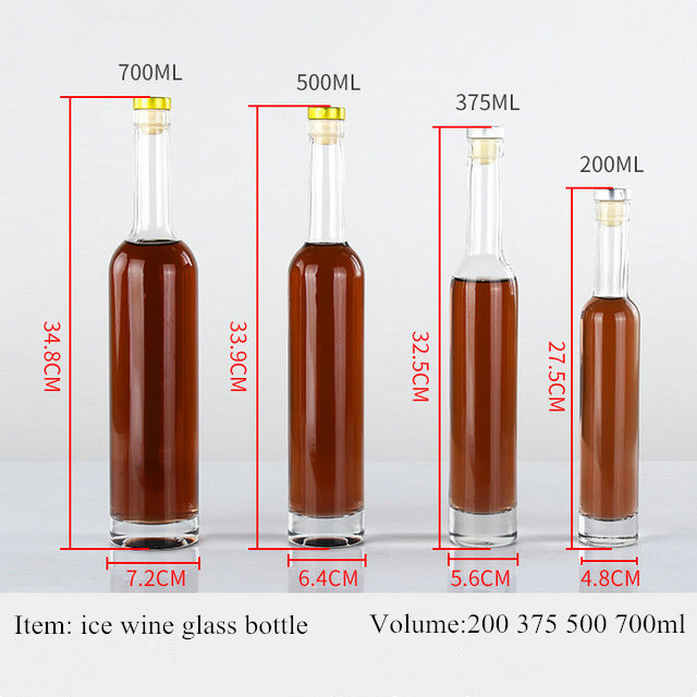 wholesale 200ml 375ml 500ml 700ml Ice wine Glass Bottle with screw cap