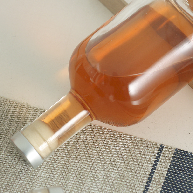 wholesale 200ml 375ml 500ml 750ml 1000ml empty clear round glass wine bottle for vodka