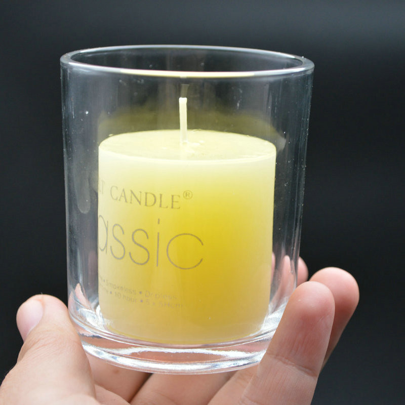 wholesale 200ml clear round luxury candle glass jar with afterpay available